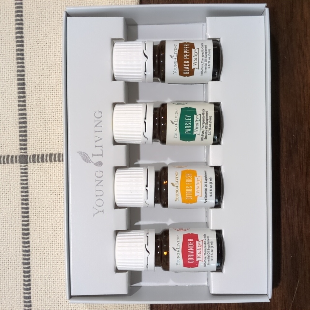 Young Living Vitality Set - Coriander, Citrus Fresh, Parsley, Black Pepper - NWT